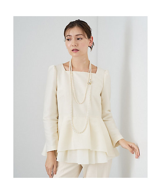 ダブルクロスペプラム ブラウス | ANAYI/アナイ | 三越伊勢丹