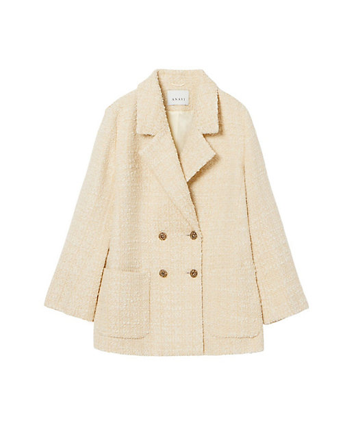 ラメツイードテーラーダブルコート | ANAYI/アナイ | 三越伊勢丹