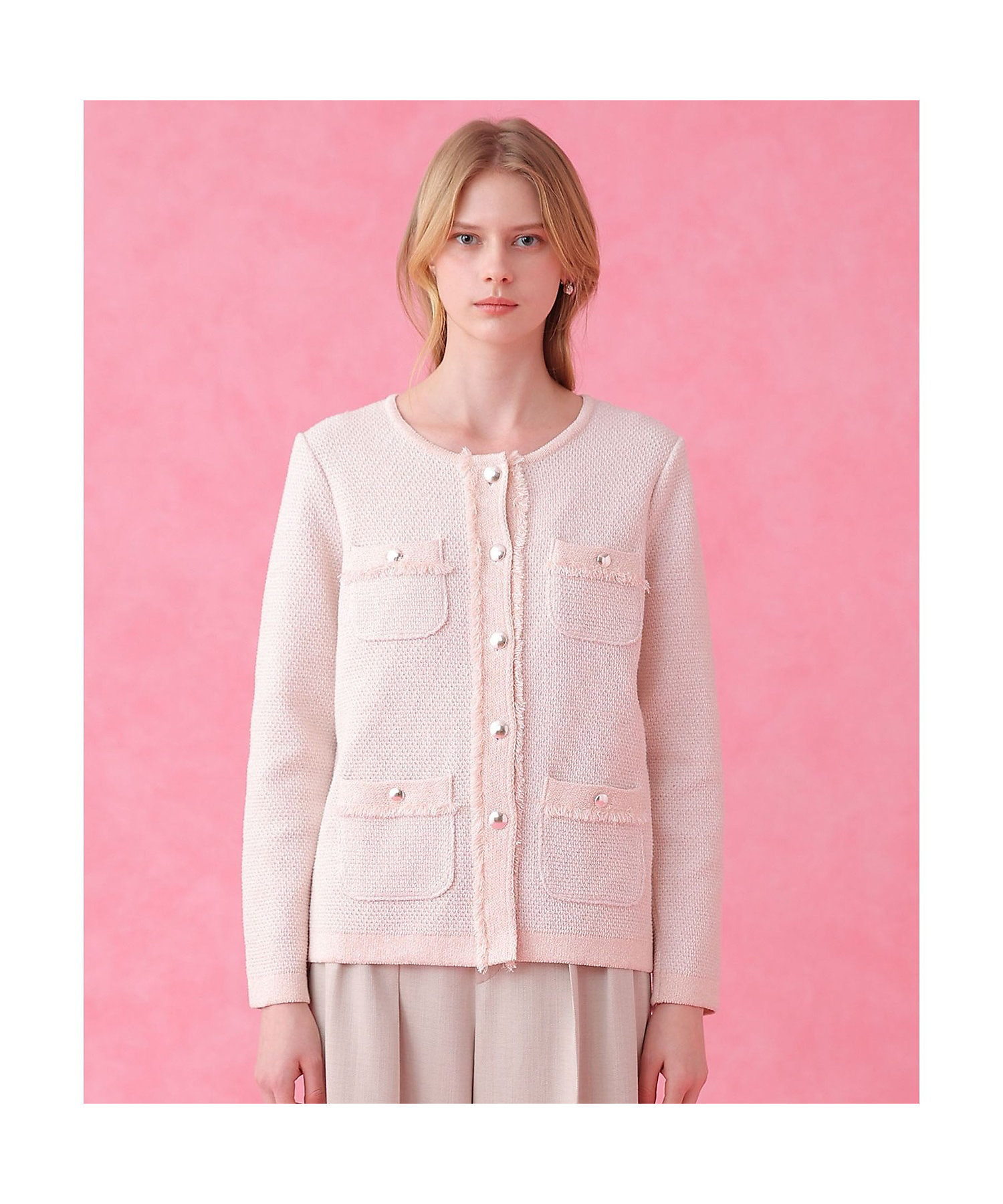 ミックスツイード ジャケットカーディガン | ANAYI/アナイ | 三越