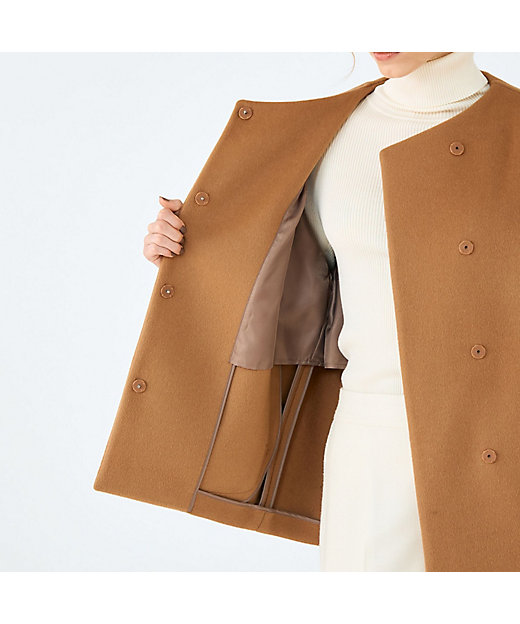 ウールカシミヤビーバー ショートコクーンコート | maison