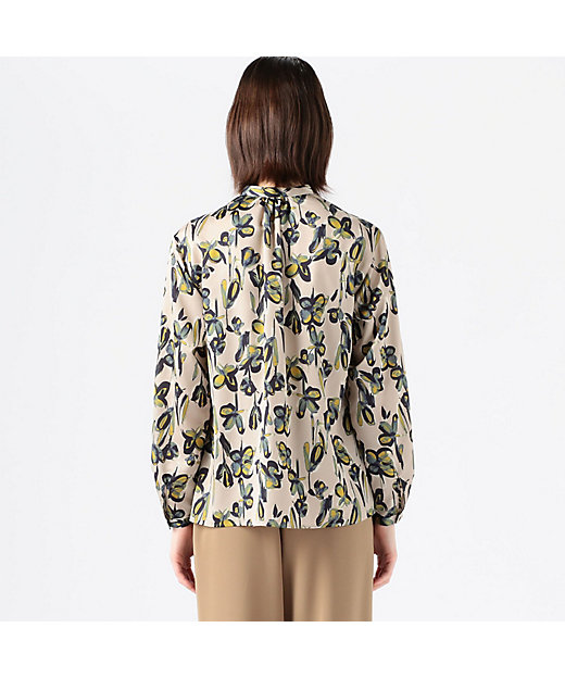 ライラフラワープリント ショルダータックブラウス | maison
