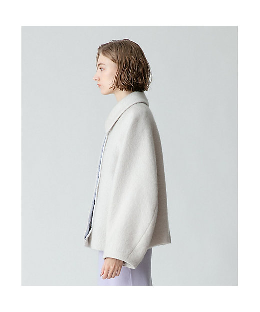 モヘア】】シャギーステンカラーショートコート | allureville (Women