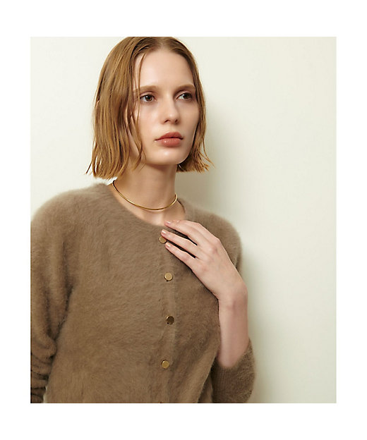 カシミヤブレンドファー加工カーディガン | allureville (Women