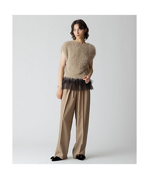 チュールドッキングサテンキャミブラウス | allureville (Women