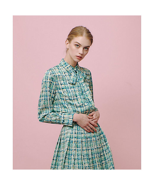 LOULOU WILLOUGHBY】チェックプリントボウタイ