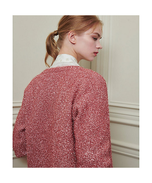 LOULOU WILLOUGHBY】フィルムラメミドルカーディガン