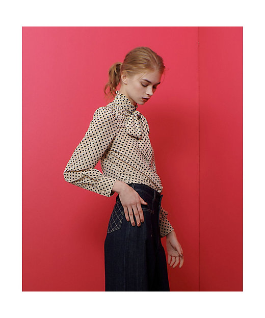 LOULOU WILLOUGHBY】◇ デシンドットフリルボウタイ