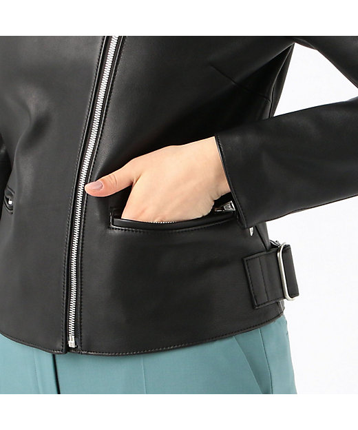 ラムレザー ノーカラージャケット | maison TOMORROWLAND/メゾン