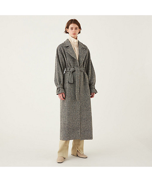 ヘリンボーンネップツイード トレントコート | maison TOMORROWLAND