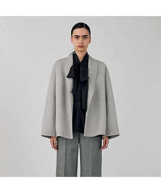 ダブルフェイスメルトンビーバー ショートコート | maison