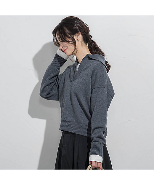 スキッパーポロニット≪手洗い可能≫ | LAUTREAMONT (Women)/ロート