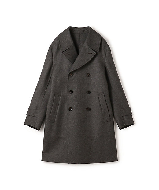 ウールメルトン ダブルフェイス ダブルブレステッド 6B コート