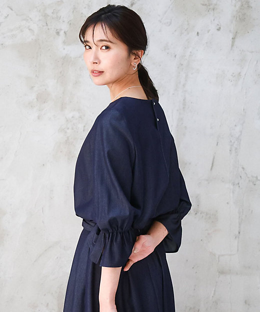 SANAGARAシリーズ］デニムライク キャンディースリーブ