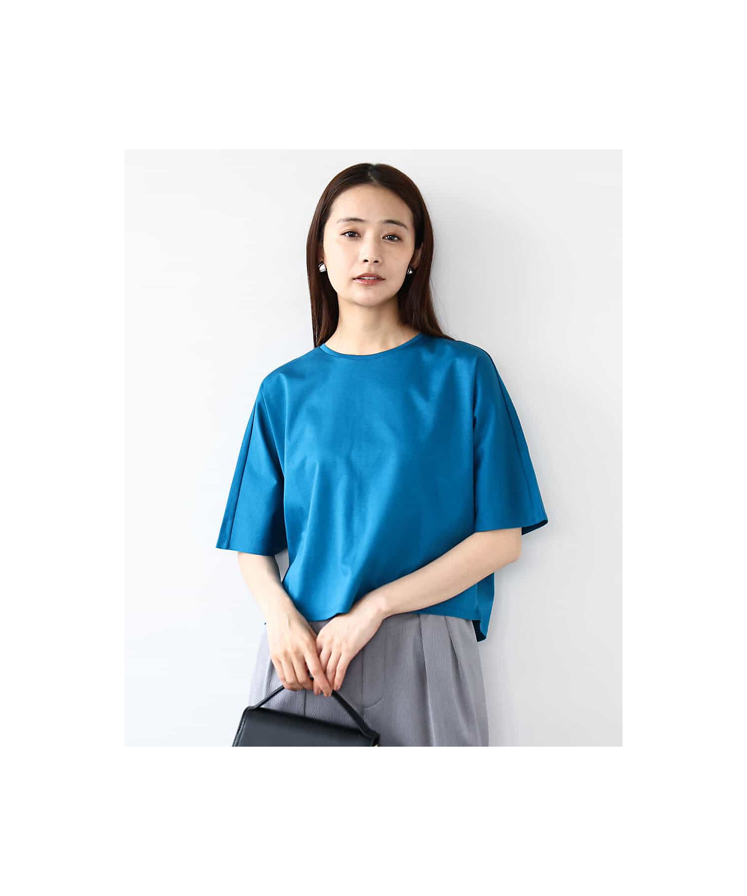 クロップド丈ドルマンスリーブカットソー／接触冷感／洗える | MK