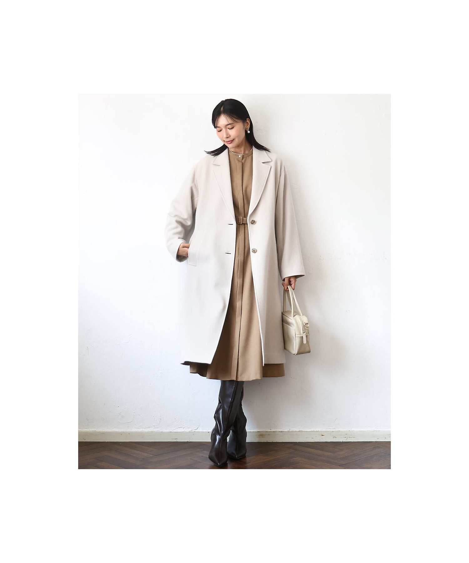 超軽量］エアリアルウール チェスターコート | MK MICHEL KLEIN (Women