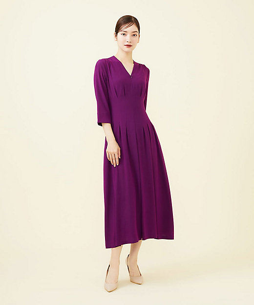 タッキングデザインドレス（七分袖） | Sybilla (Women)/シビラ | 三越