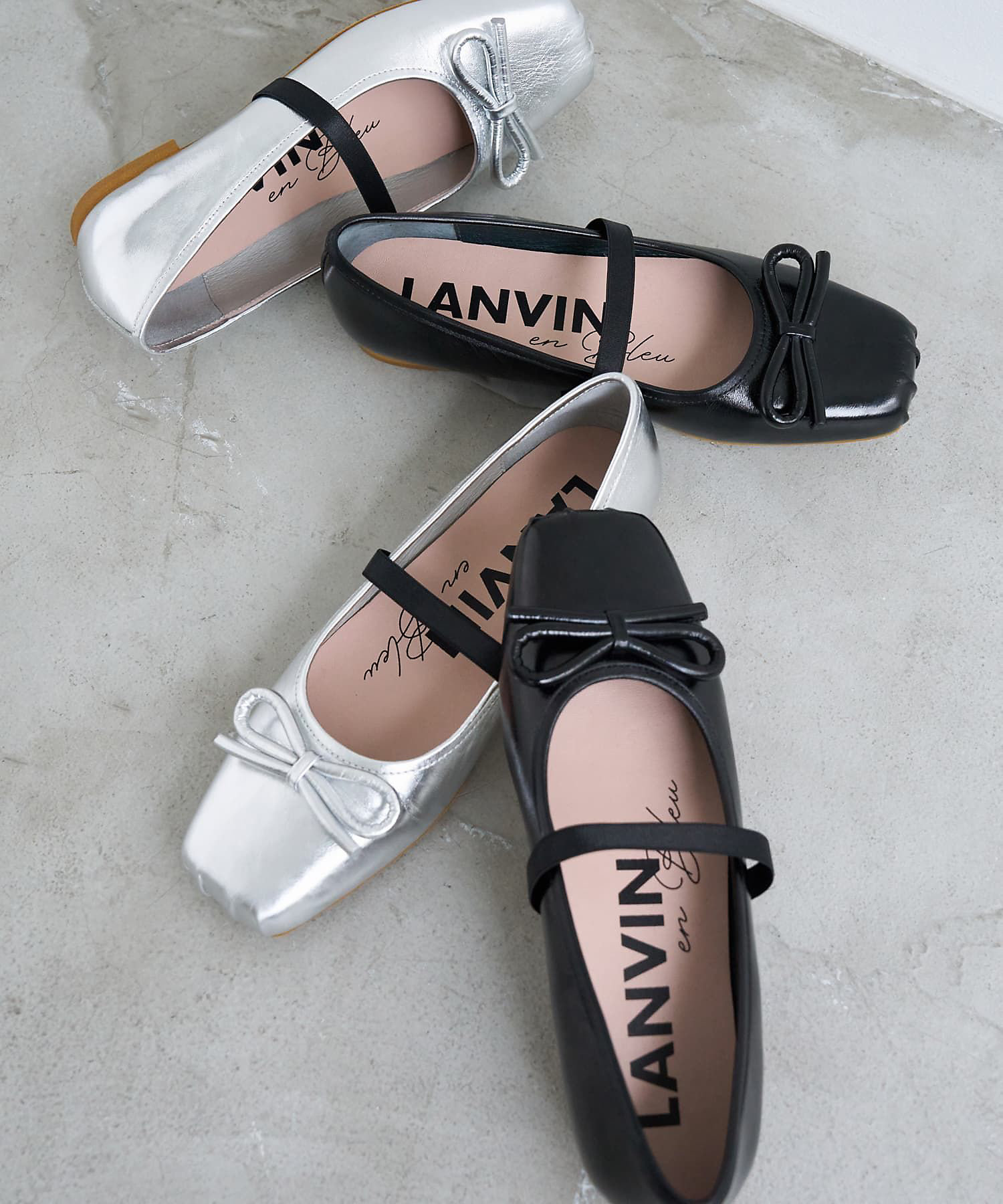 レザーリボンバレエシューズ | LANVIN en Bleu (Women)/ランバン オン