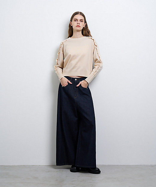 フリルトリムニット | LANVIN en Bleu (Women)/ランバン オン ブルー