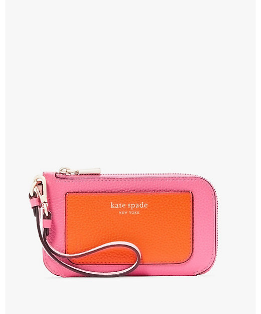 アヴァ カラーブロックド コイン カード ケース リスレット | KATE