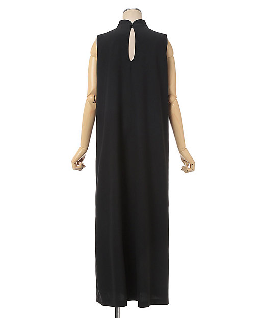 Basic Wool Sleeveless Vーneck Dress