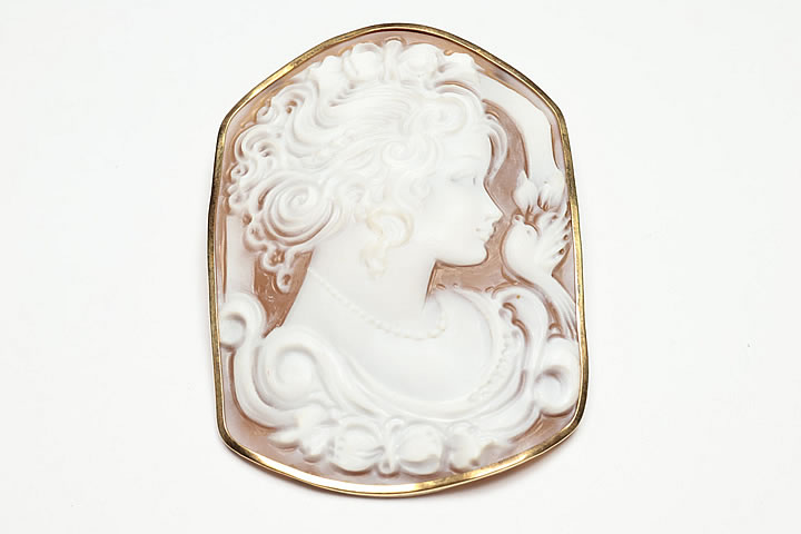 ギャラリーメイスン / K18 カメオ ペンダントトップ/ブローチ