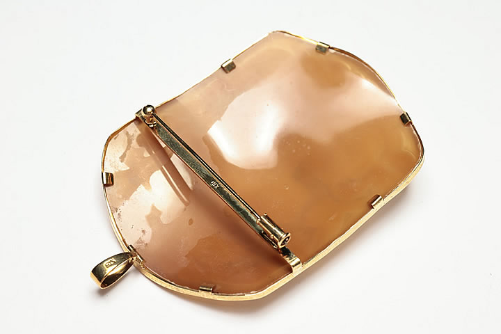 ギャラリーメイスン / K18 カメオ ペンダントトップ/ブローチ