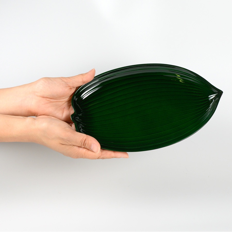 笹波鉢 緑 漆器の中鉢 FC30-14 漆器の井助