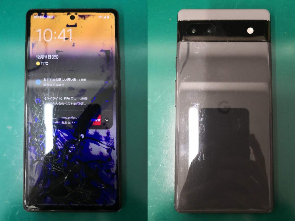 Google Pixel 6a】画面破損 液晶漏れ 滲み チカチカ 操作できない