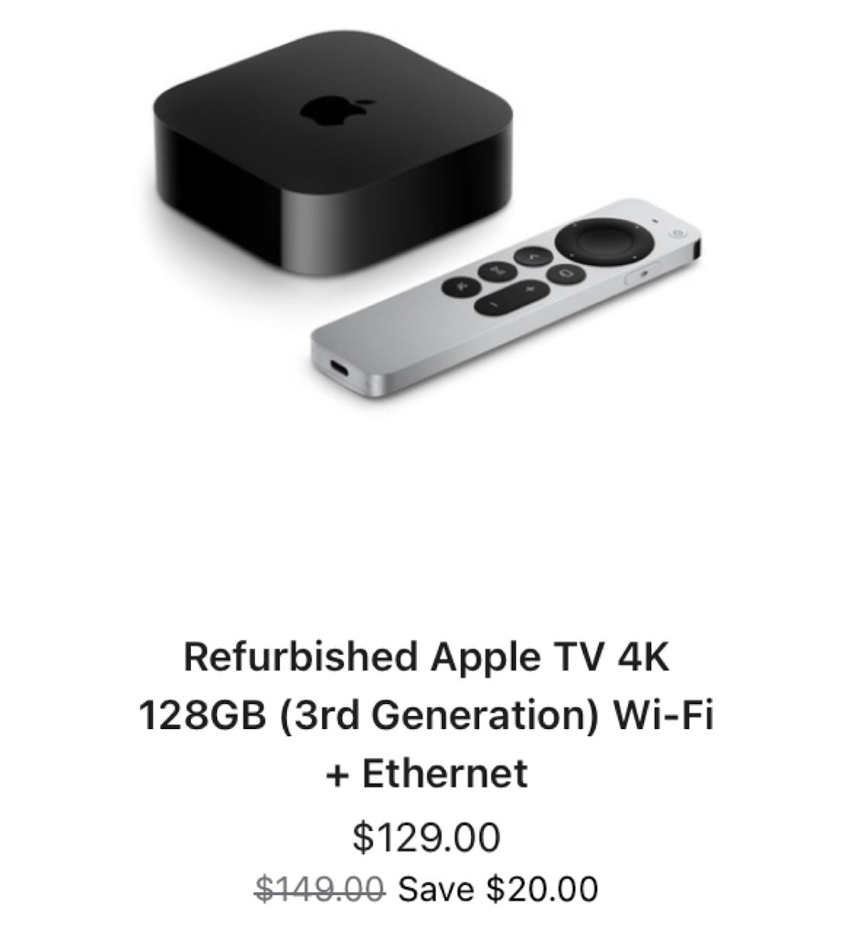 Apple TV 4K（第3世代）の整備済製品の販売が米国で開始 - iPhone Mania