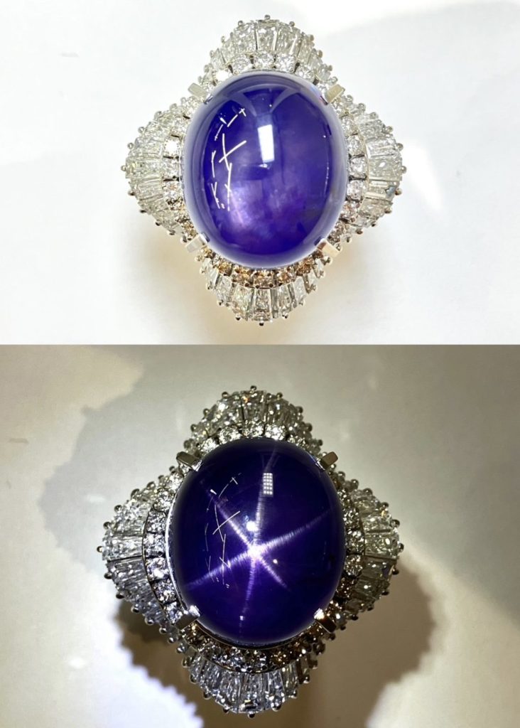 スターサファイア 45.8ct リングの買取実績｜色石BANK