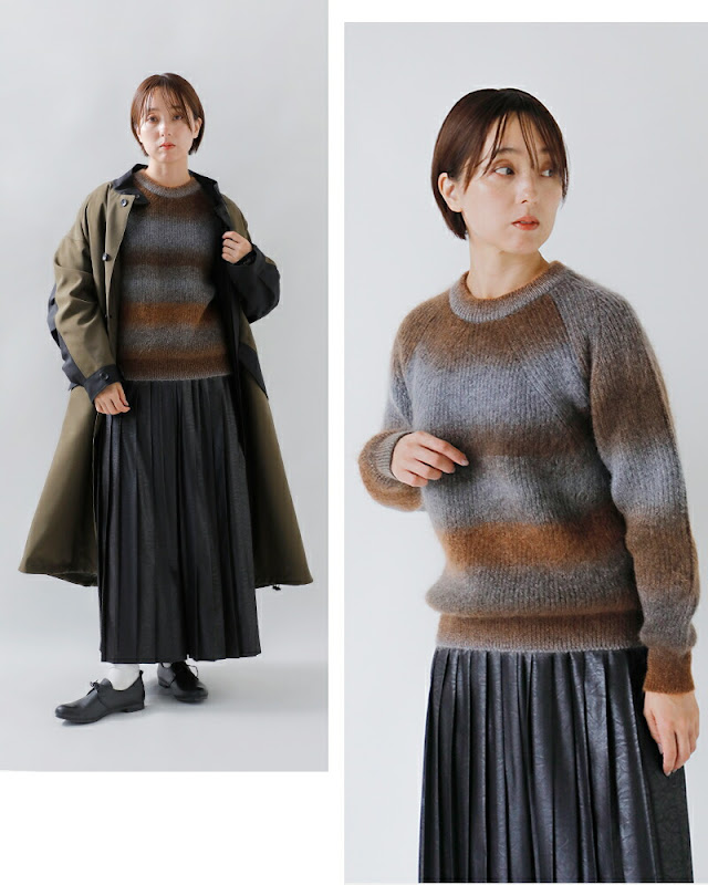 BATONER バトナー モヘア クルーネック ニット プルオーバー “MOHAIR