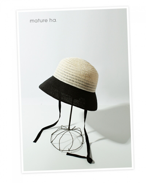 mature ha. マチュアーハ アバカ ラフィア ブレイド バケット ハット