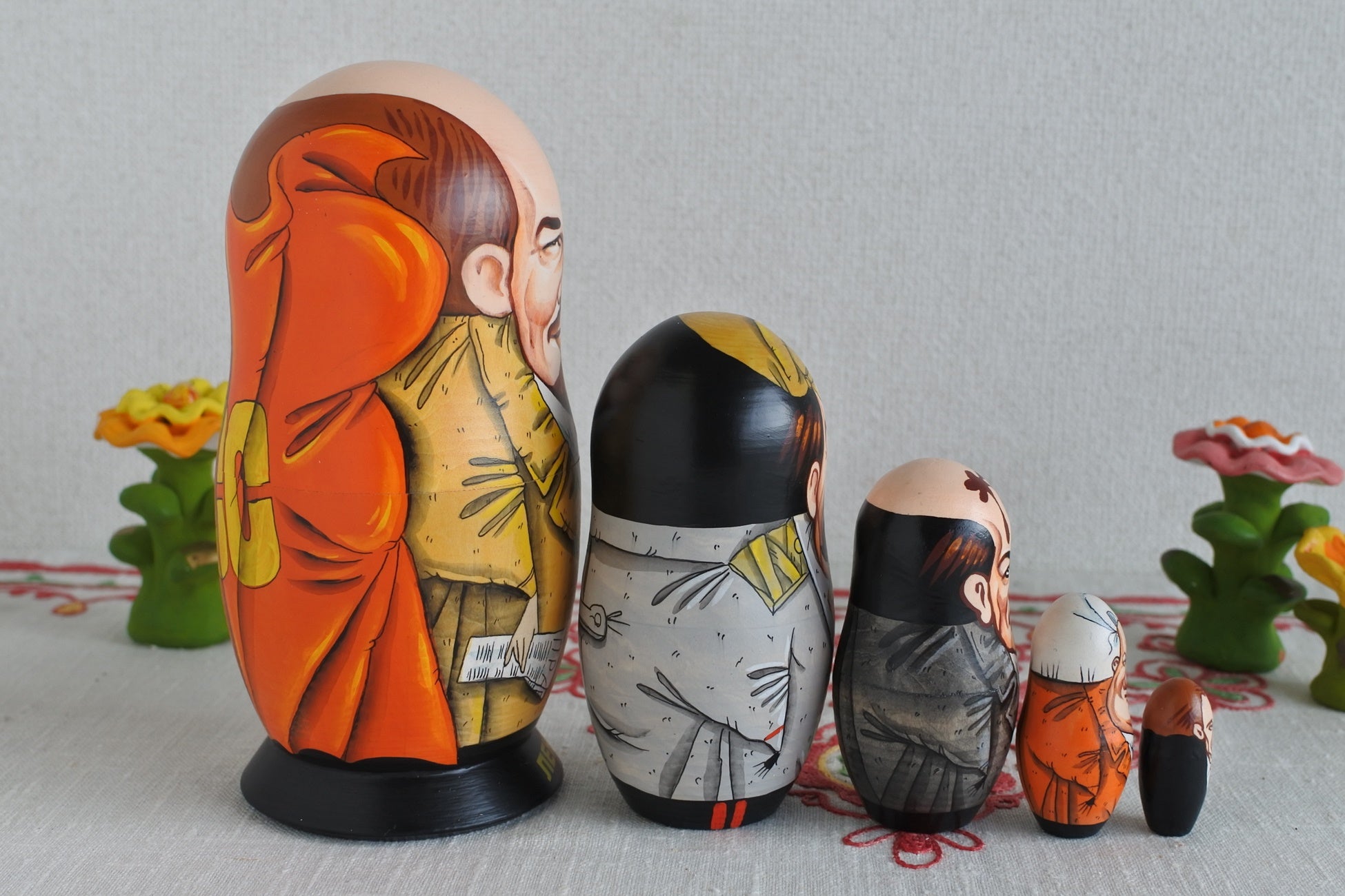 ロシア歴代大統領マトリョーシカ ソ連書記長 5ピース レーニン