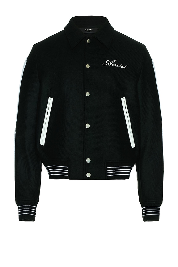 Amiri MA Angel Varsity Jacket in Black | FWRD