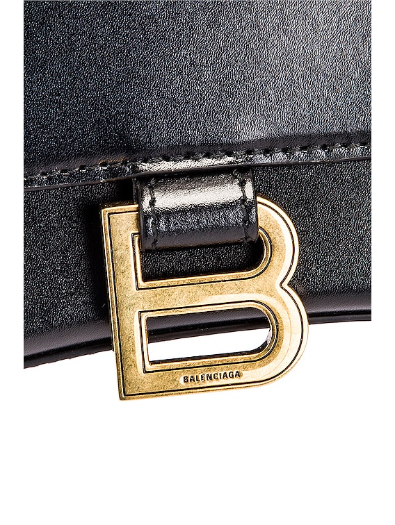 Balenciaga Small Hourglass Top Handle Bag in Black | FWRD