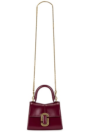 Marc Jacobs The St. Marc Mini Top Handle Bag in Cherry | REVOLVE