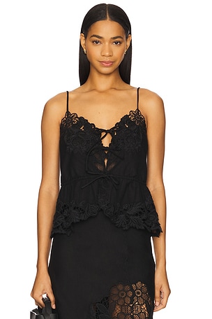 L'AGENCE Priya Lace Cami in Black | REVOLVE