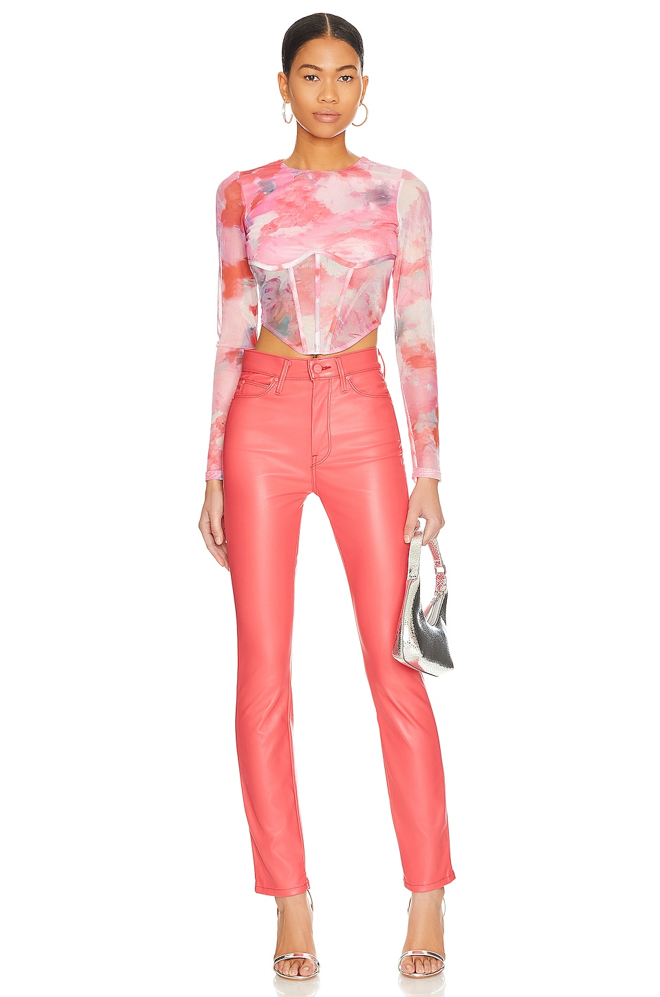 Bardot Lena Mesh Corset Top in Wildflower | REVOLVE