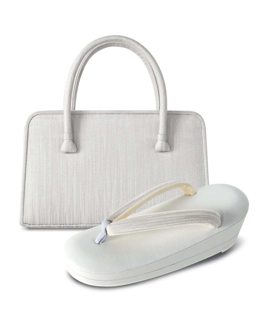 尾州織 撥水利休バッグ＆草履セット