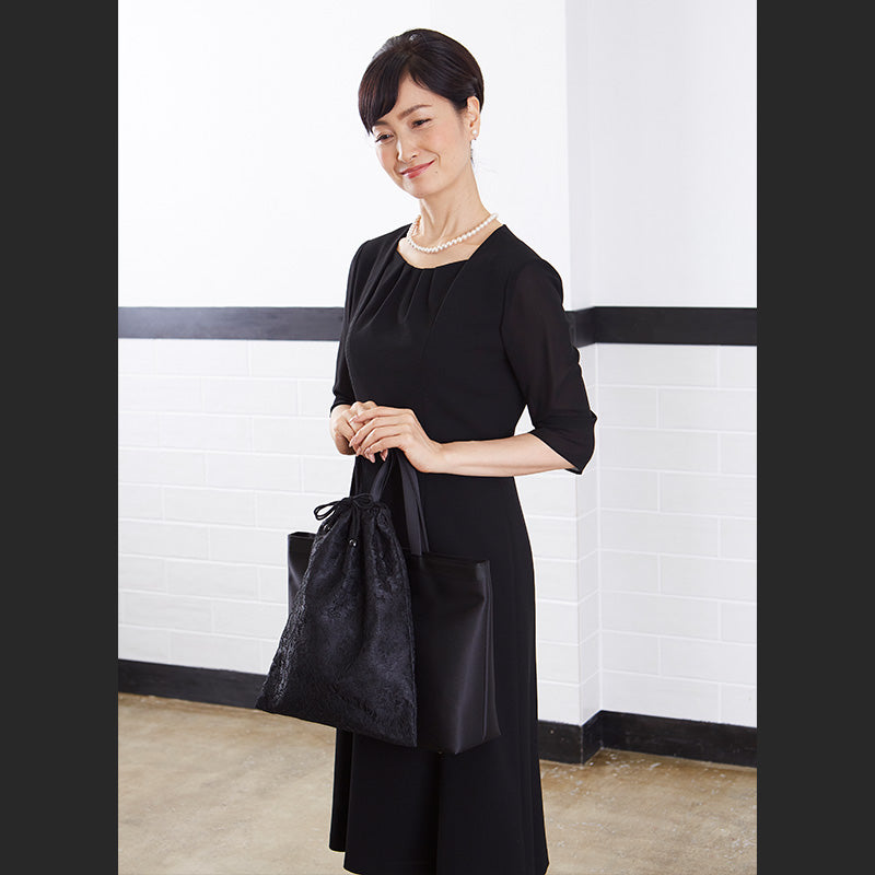 巾着型レースサブバッグ