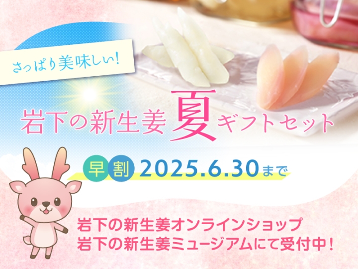 岩下の夏ギフト」を岩下の新生姜オンラインショップと岩下の新生姜