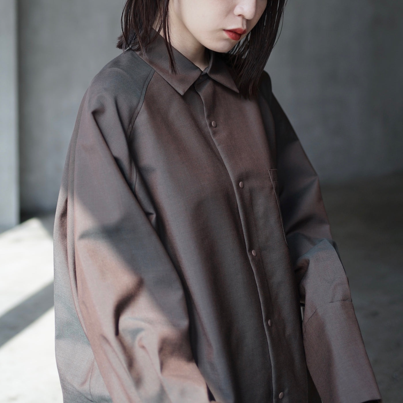 Wool & Kid mohair Tropical raglan sleeve shirt – itochi 公式