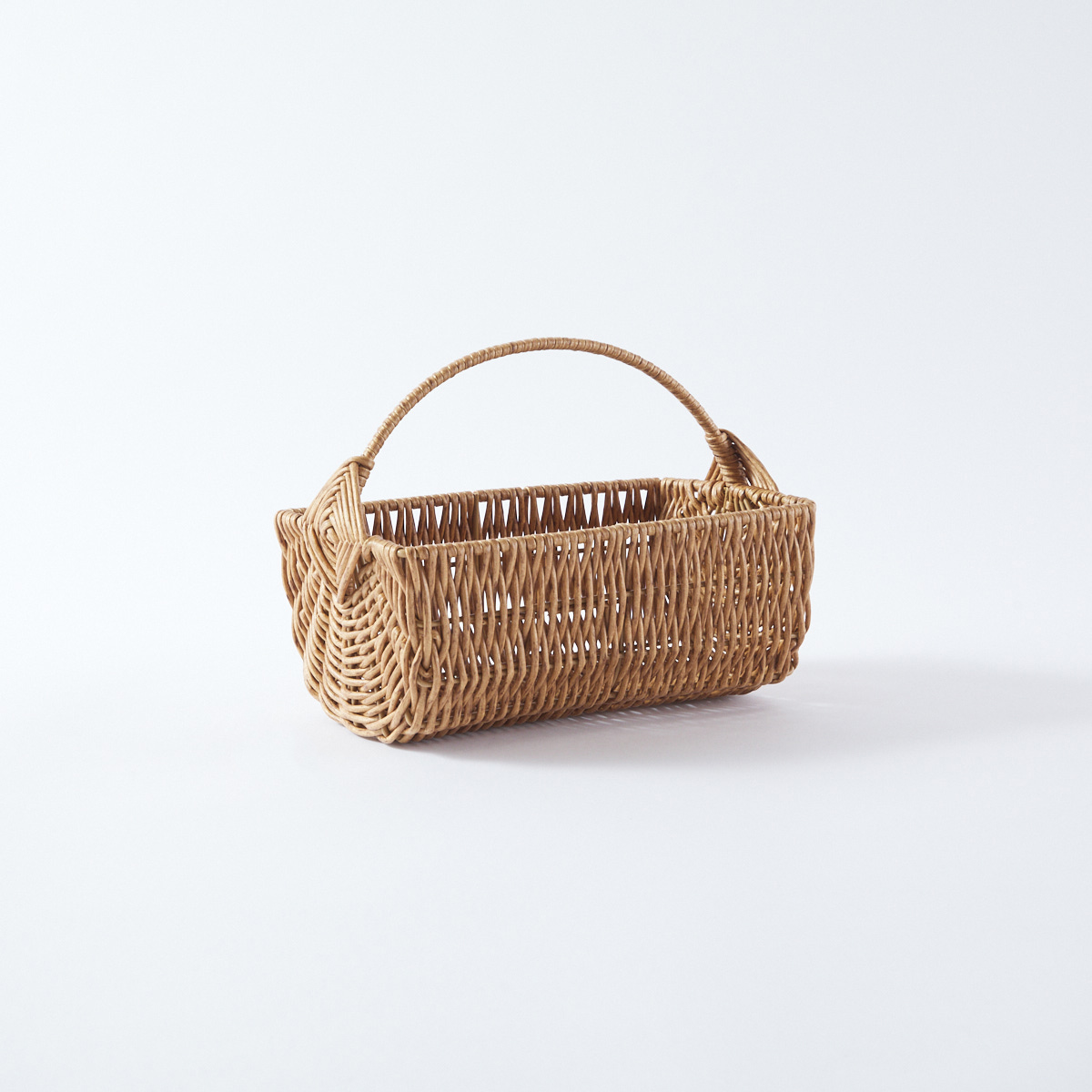PE柳ワンハンドルバスケット 長角 | itomani（いとまに）｜日常の「暇