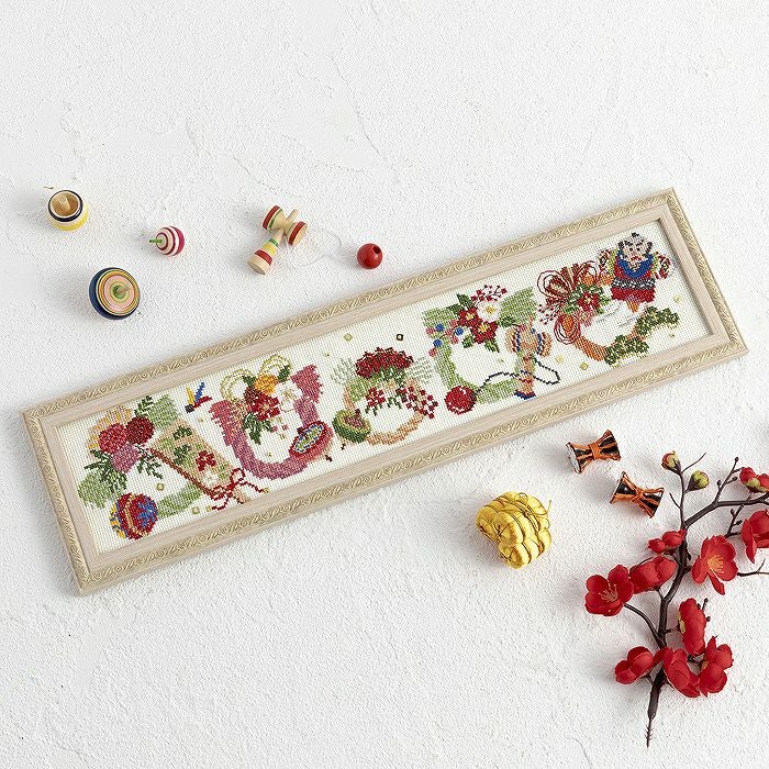 クロスステッチフレーム＜七福神のしあわせ宝舟＞ | リバティ 生地