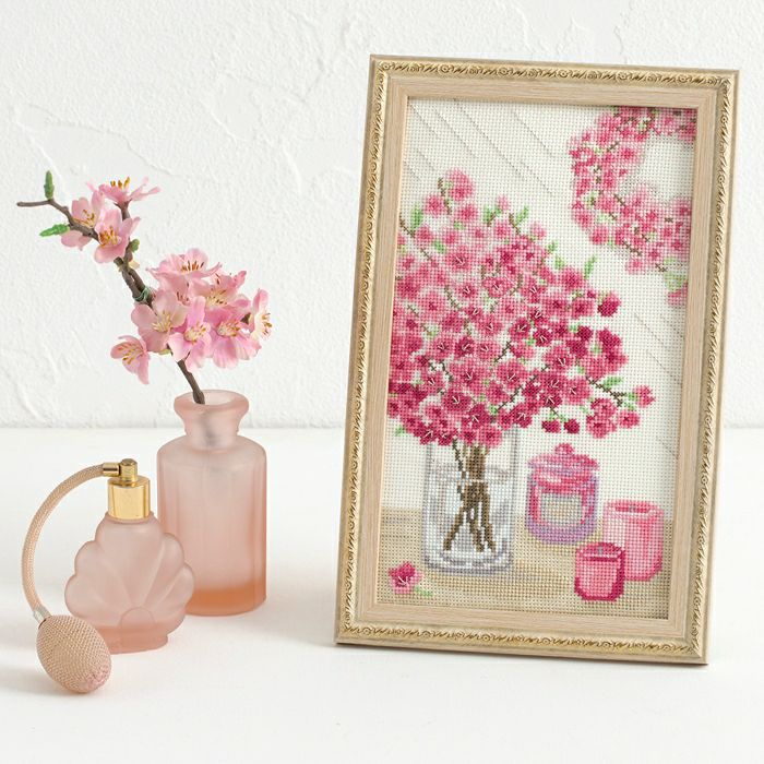 クロスステッチフレーム＜雛人形＞ | リバティ 生地、編み物、刺繍