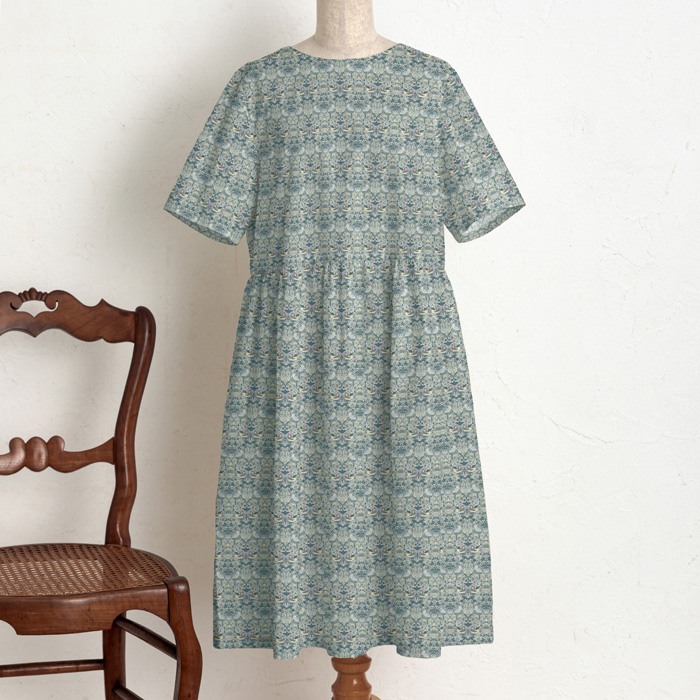 ウエストギャザーワンピース（型紙） | リバティ 生地、編み物、刺繍