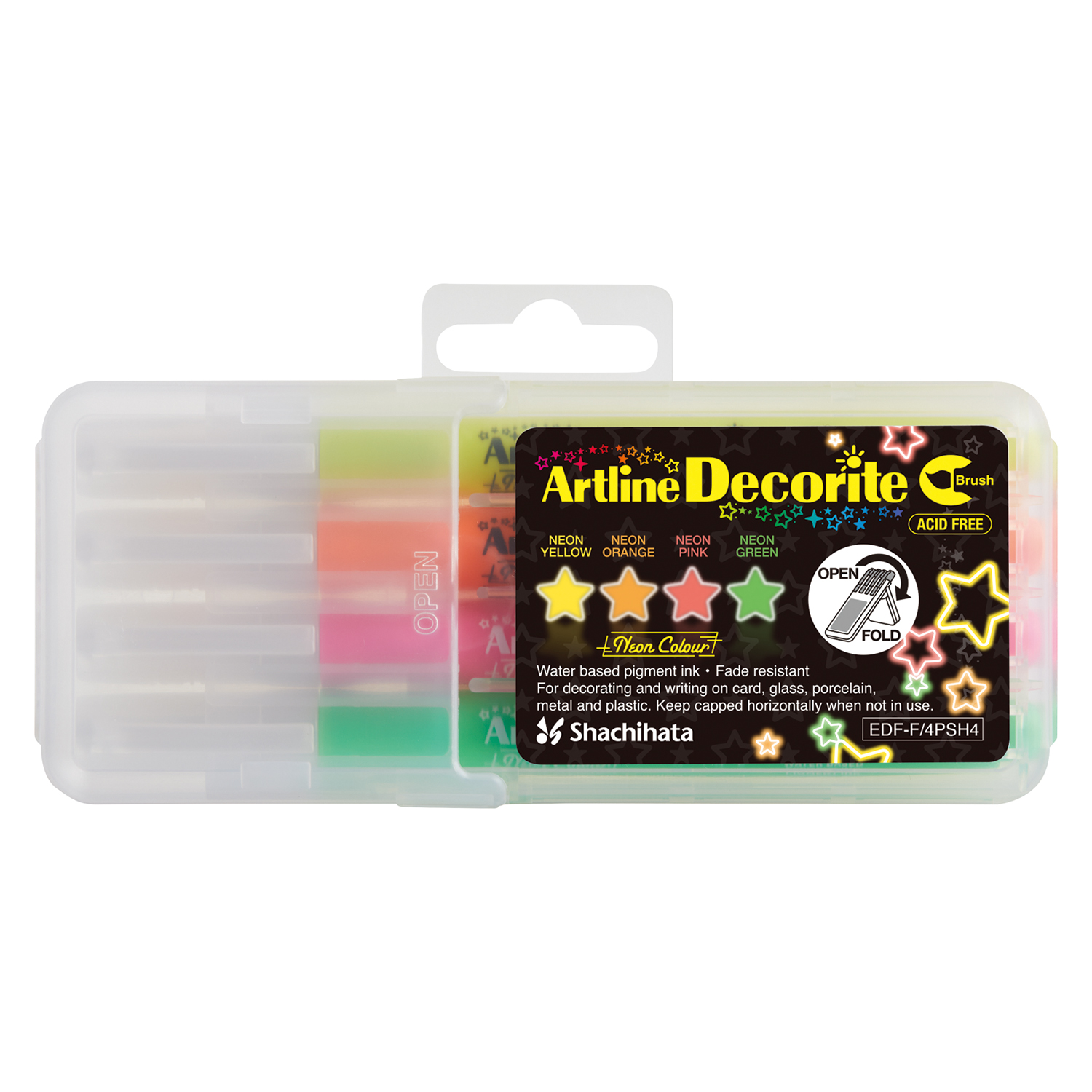 デコライト 筆 4色セット4|EDF-F/4PSH4|商品カタログ|シヤチハタ株式会社