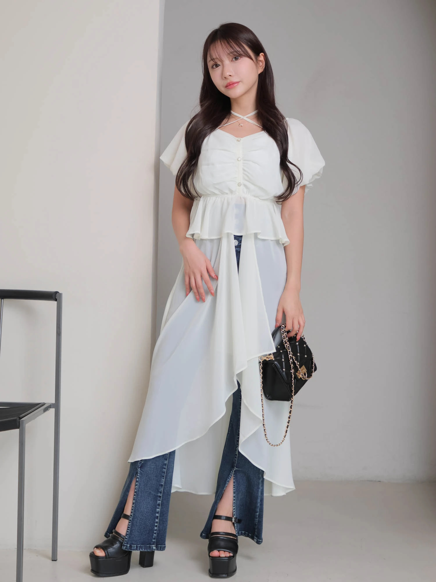 LIP SERVICE（リップサービス）｜ 2wayオフショルロングトップス