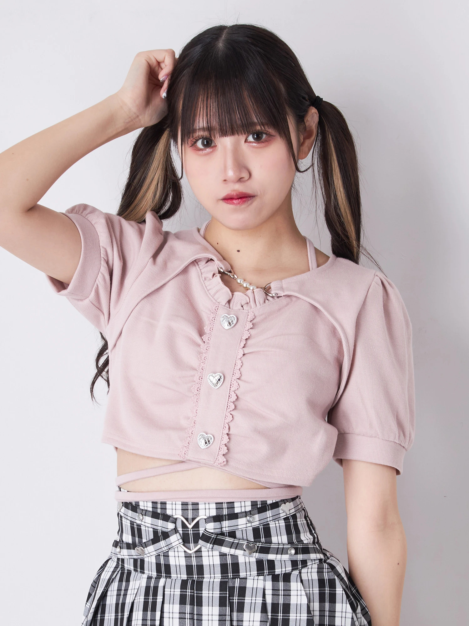 重ね着風ぐるぐるTOPS - Ank Rouge(アンクルージュ)のTシャツ