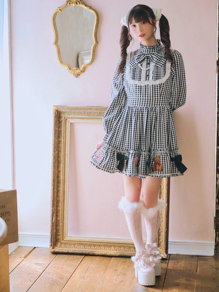 ティーパーティーくまちゃんワンピース - Ank Rouge(アンクルージュ)の